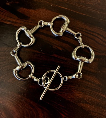Silver snaffle horse bit - silver,